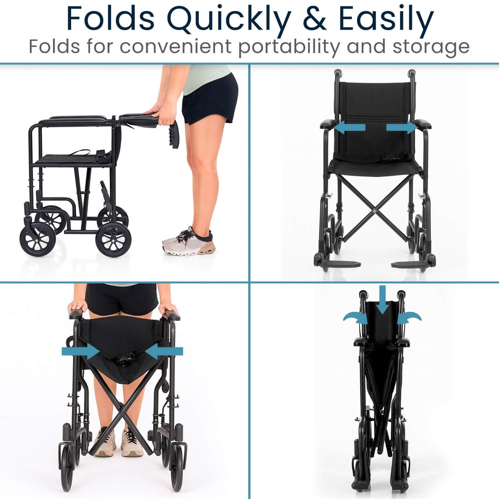 Core Transport Wheelchair (17"-19", 250 lbs)