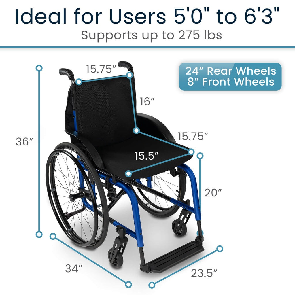 Active Wheelchair (15.5", 275 lbs)