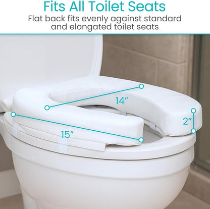 Cushioned Toilet Seat Riser 2'' Soft