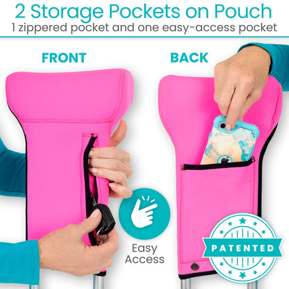 Crutch Pads with Ergonomic Pouch