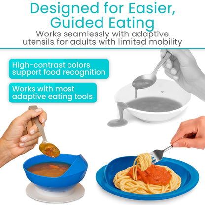 Spill Proof Scoop Plate and Bowl