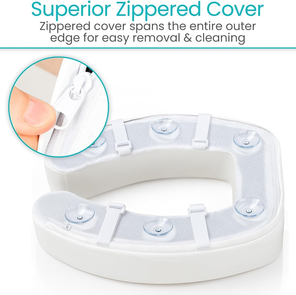 Cushioned Toilet Seat Riser 2'' Soft