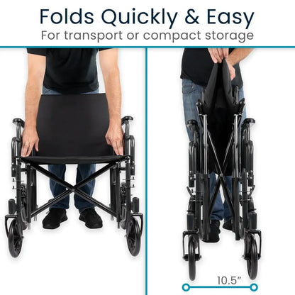 Bariatric Transport Wheelchair (22", 450lbs)