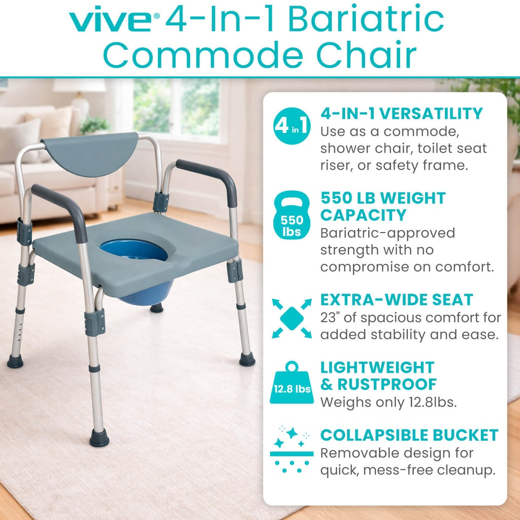 Bariatric 4 in 1 Commode & Shower Chair