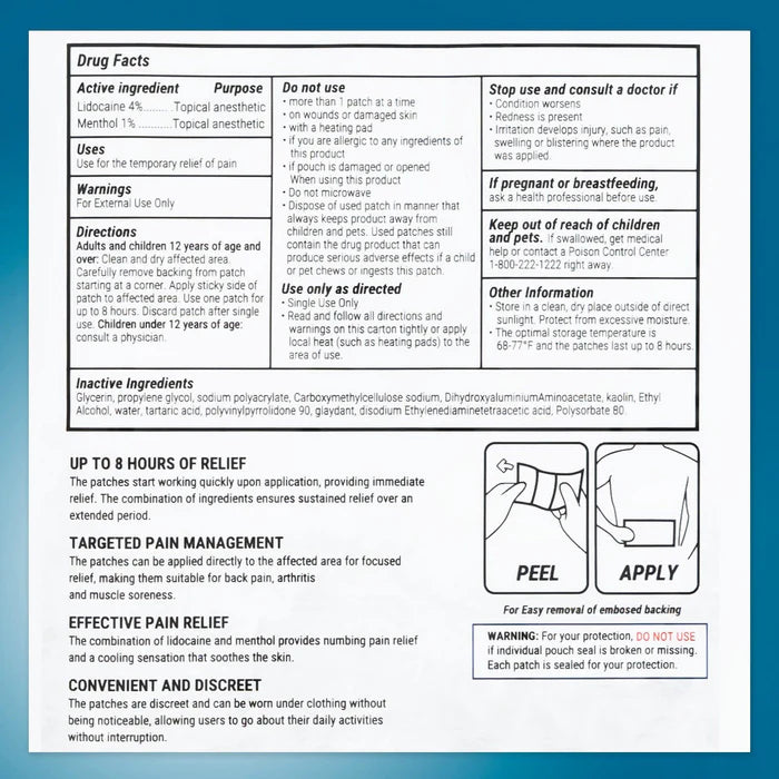 Dr. Pat's Lidocaine Patches 4%