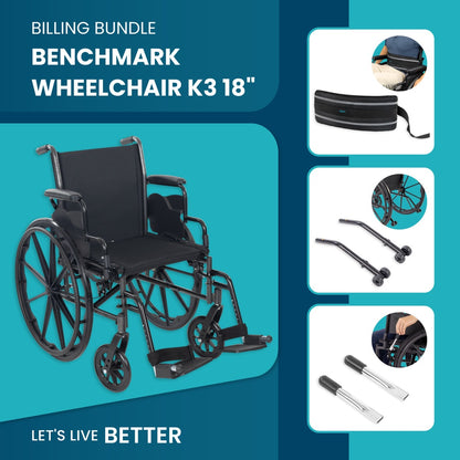 Billing Bundle Benchmark Wheelchair K3 18"