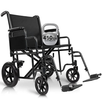 Bariatric Transport Wheelchair (22", 450lbs)