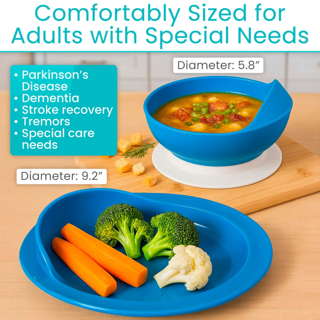 Spill Proof Scoop Plate and Bowl