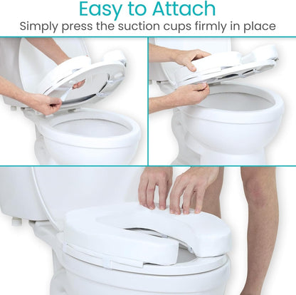 Cushioned Toilet Seat Riser 2'' Soft