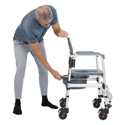 Core Shower Commode Transport Wheelchair (17", 275 lbs)